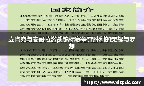 立陶宛与安哥拉激战锦标赛争夺胜利的荣耀与梦想